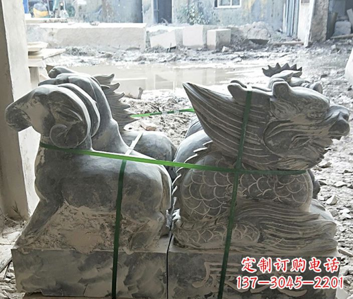 甘肃12生肖公园动物石雕