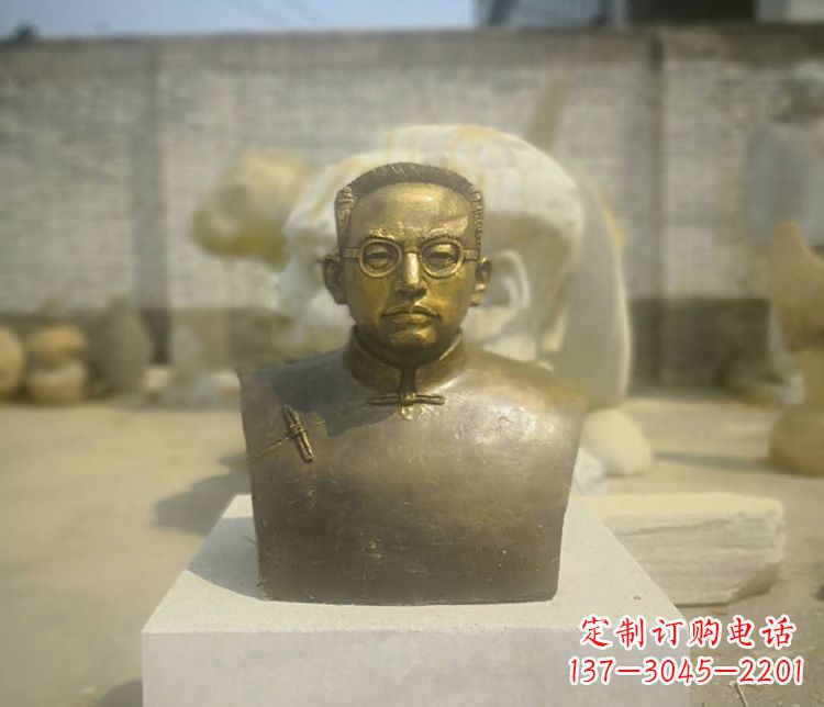 甘肃爱国者陶行知胸像铜雕