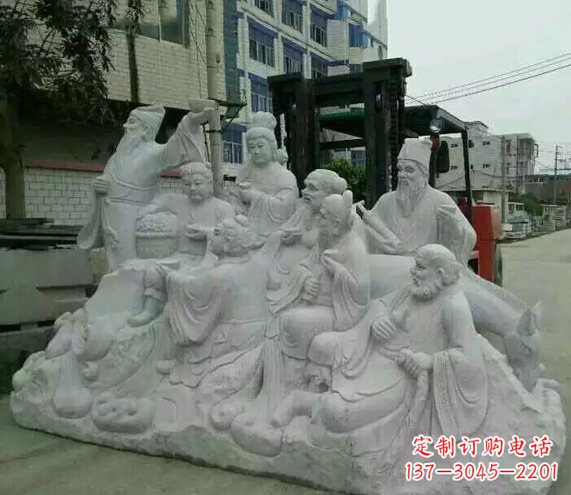 甘肃八仙过海石雕
