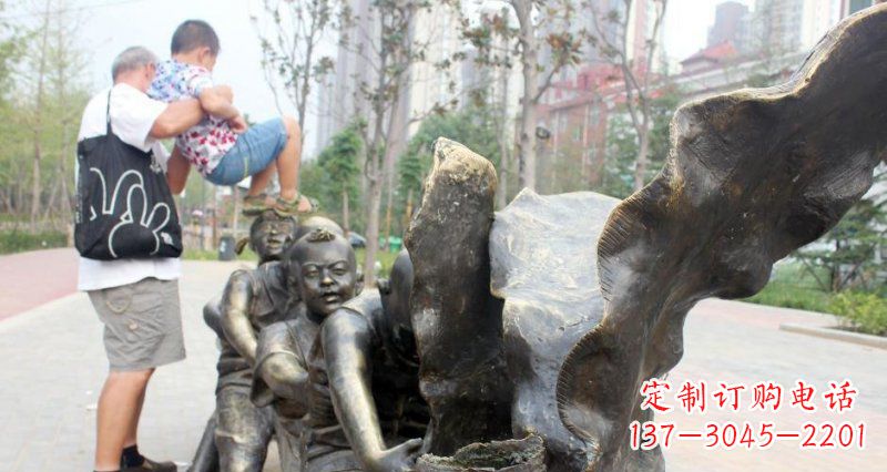 甘肃拔萝卜小区景观铜雕精品