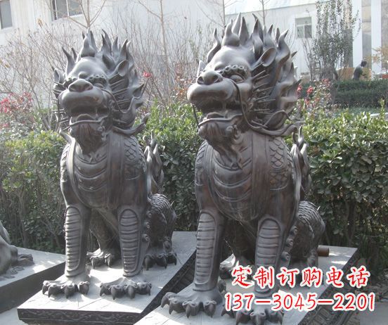 甘肃霸气的铜狮子