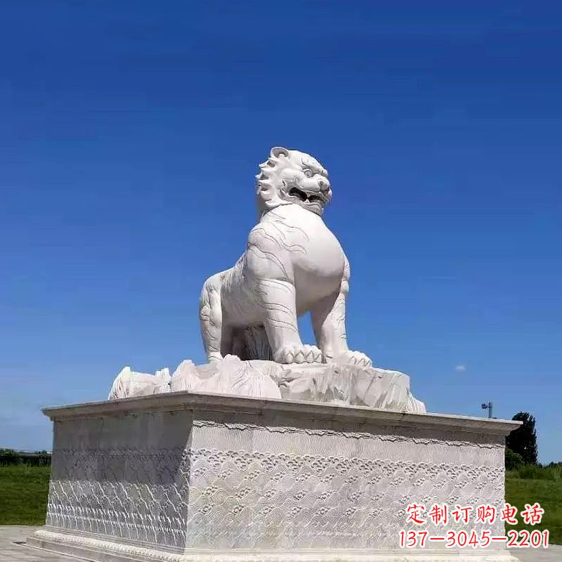 甘肃白虎魅力古老神兽雕塑摆件