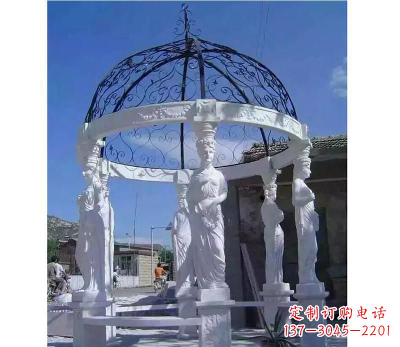 甘肃白色欧式石头凉亭