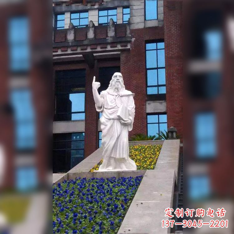甘肃柏拉图精美石雕像,传承哲学大师的精神
