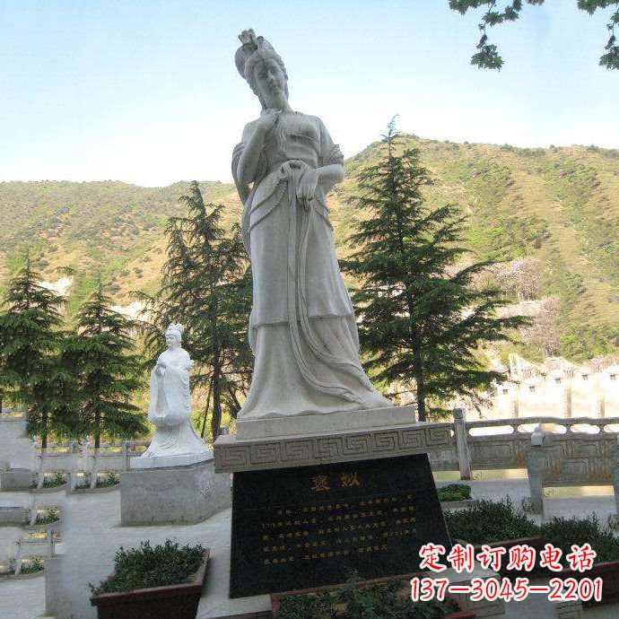 甘肃传承中国古代美女——褒姒雕像