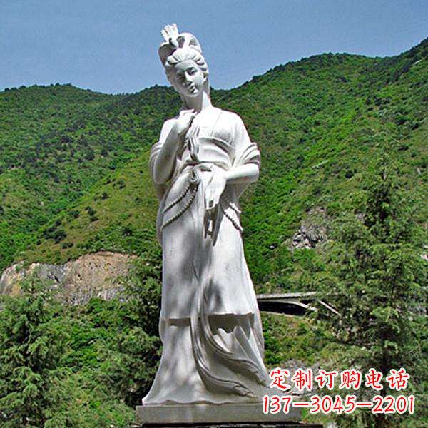 甘肃褒姒汉白玉美女雕像