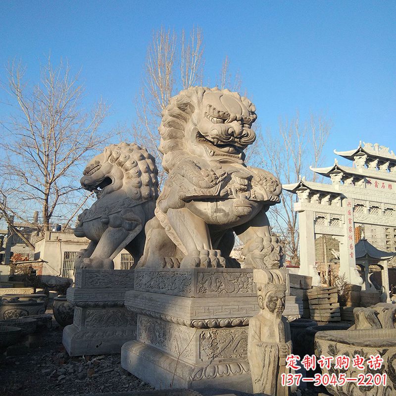 甘肃新室内装饰狮子雕塑