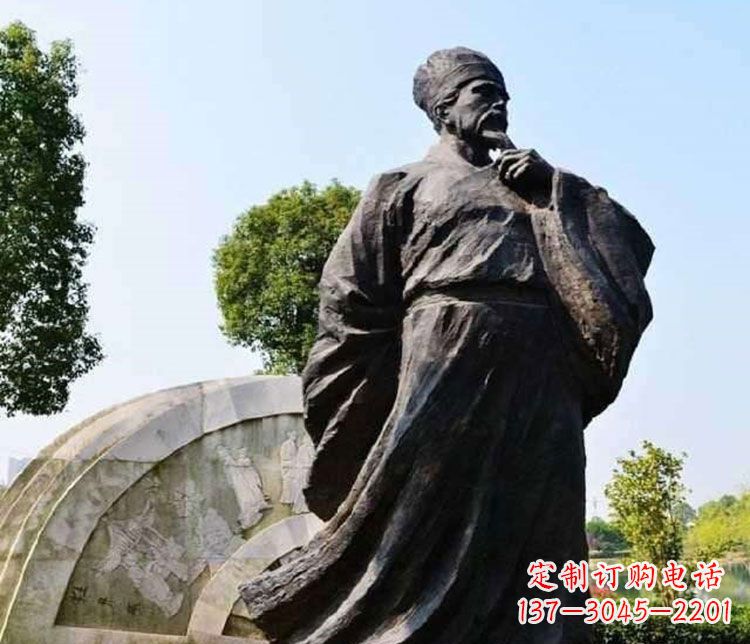 甘肃北宋思想家王安石铜雕
