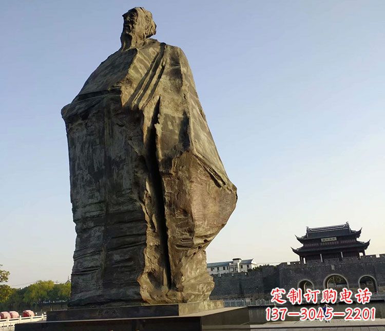 甘肃北宋文学家范仲淹石雕