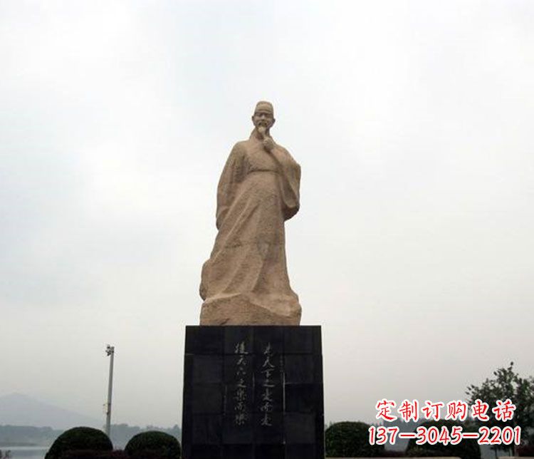 甘肃北宋政治家范仲淹石雕