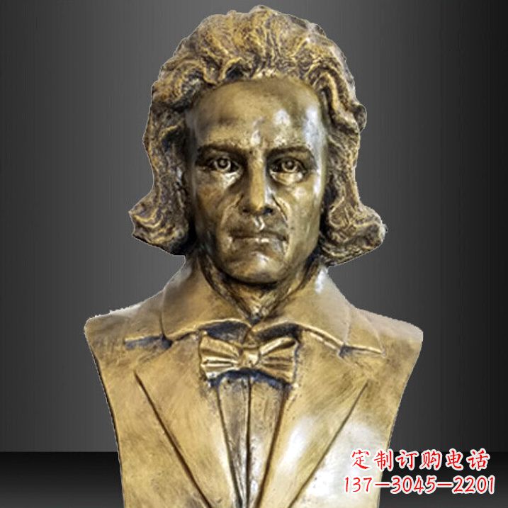 甘肃贝多芬纯铜铸造名人胸像