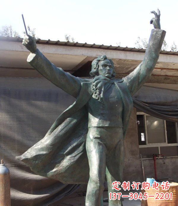 甘肃贝多芬广场西方名人铜雕