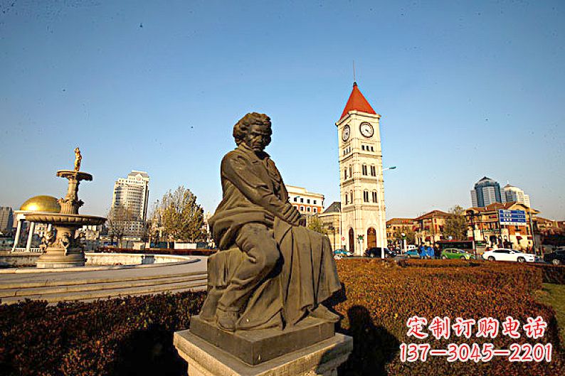 甘肃贝多芬头像雕塑赞美音乐大师的艺术之作
