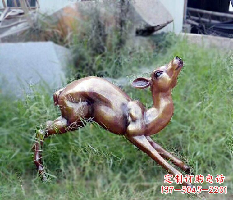 甘肃精美玻璃钢仿铜动物摆件