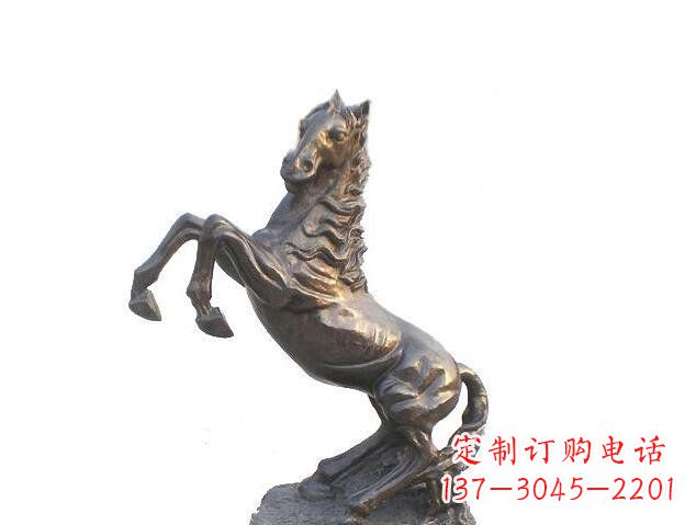 甘肃精美的奔腾马铜镀铜动物雕塑