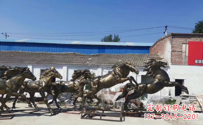 甘肃“马儿风采”精美铜雕