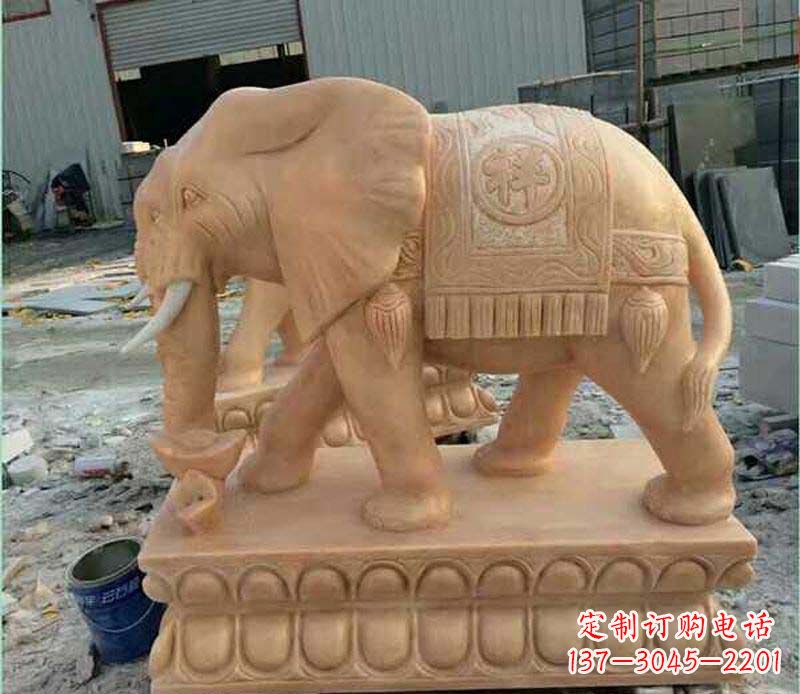 甘肃璀璨大象石雕