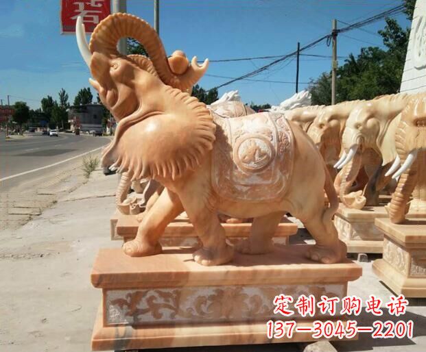 甘肃大象石雕,给你美好的祝愿