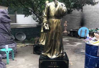 甘肃白居易仿铜雕像经典中国古代诗人的艺术再现