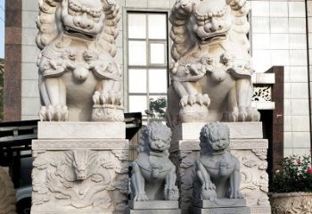 甘肃石狮子雕塑——守护家园的看门神