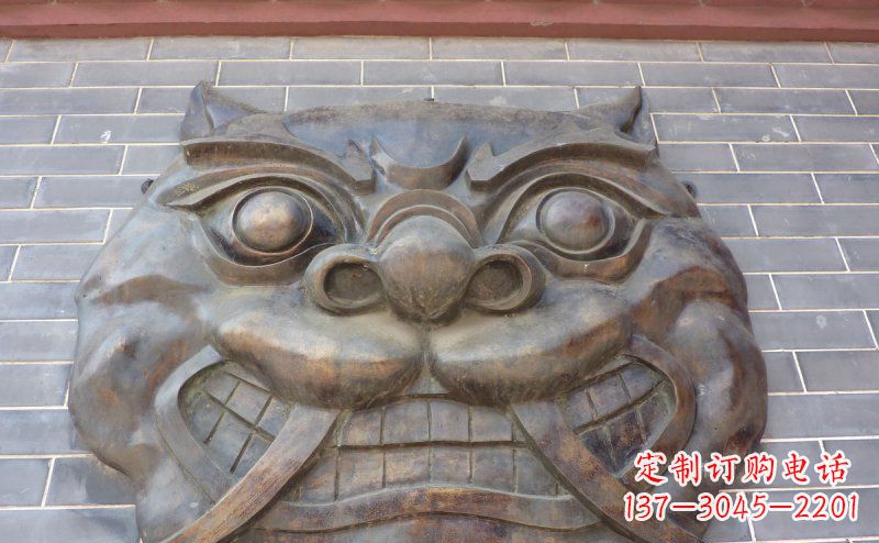 甘肃狴犴古代神兽铜浮雕