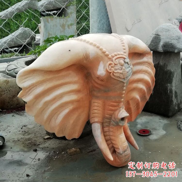 甘肃精美大象头雕塑