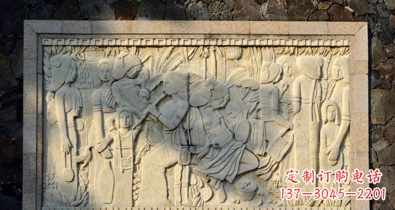 甘肃女人之石抽象浮雕壁画