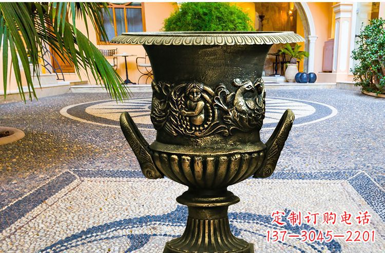 甘肃新品铜质花盆,添点现代精致