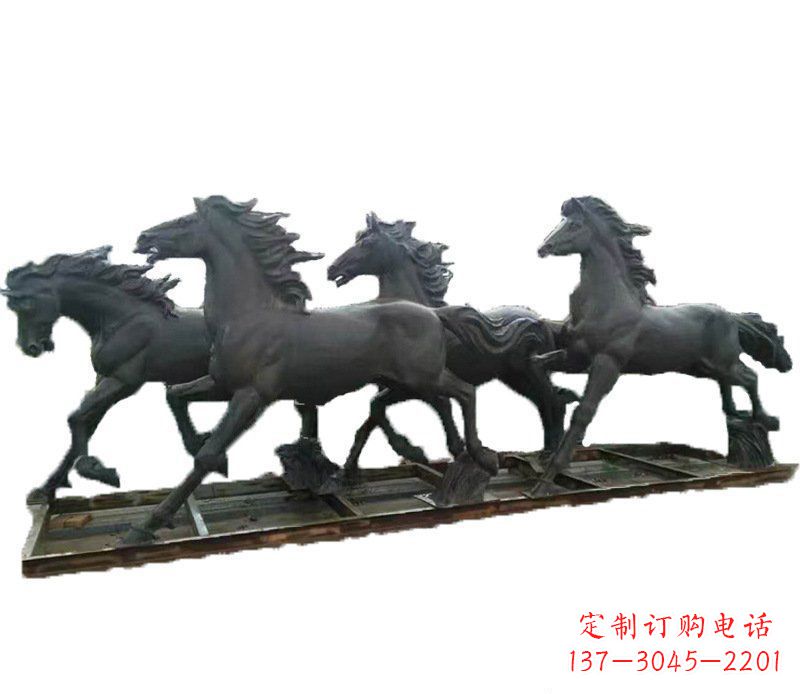 甘肃铜质动物雕塑,为别墅景观增添美感