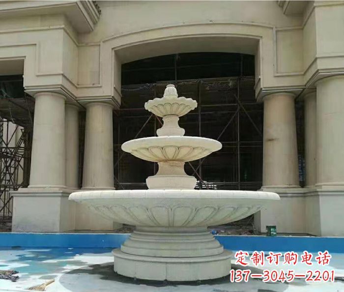 甘肃精美多层喷泉石雕
