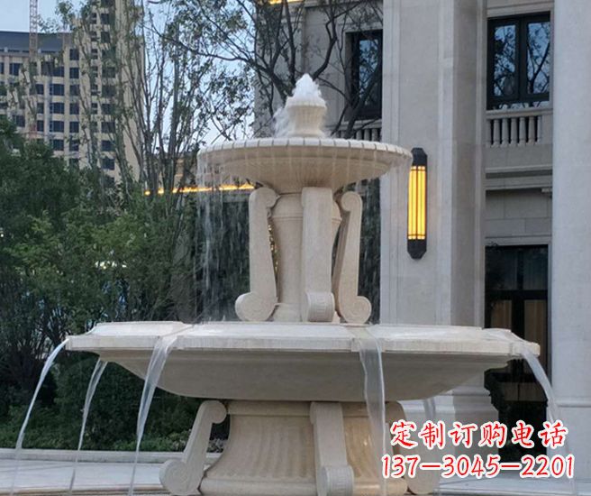 甘肃精美玉石喷泉给家园带来恬静古朴