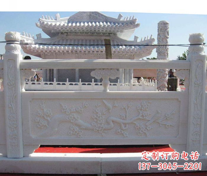 甘肃汉白玉石栏板精美、细腻、质感十足