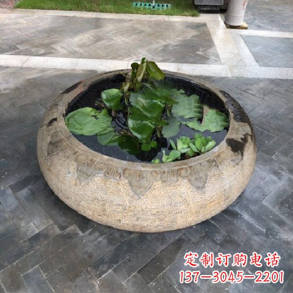 甘肃经典古典仿古石雕鱼缸