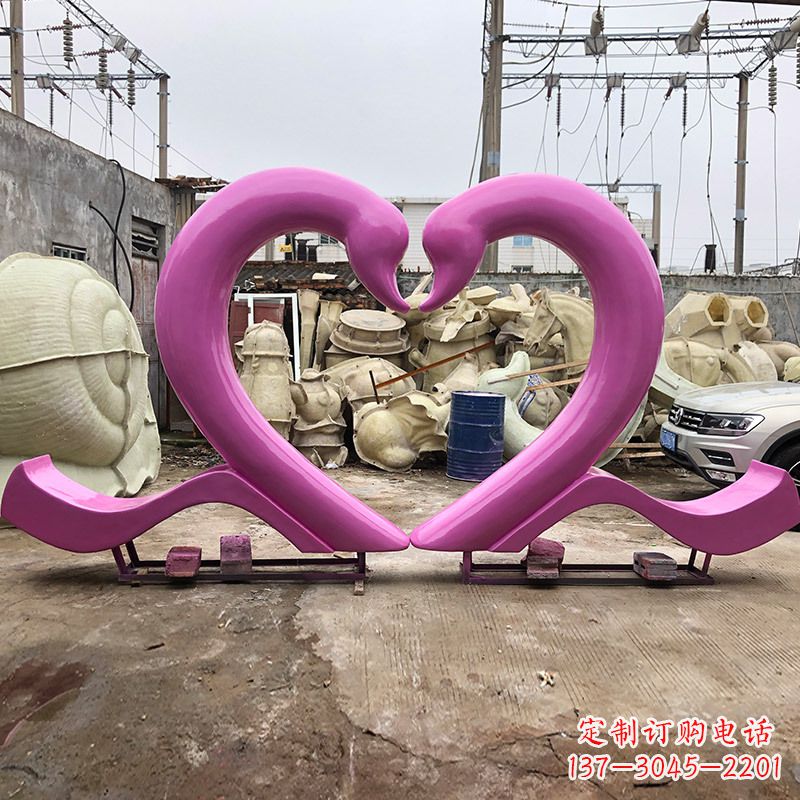 甘肃玻璃钢天鹅雕塑