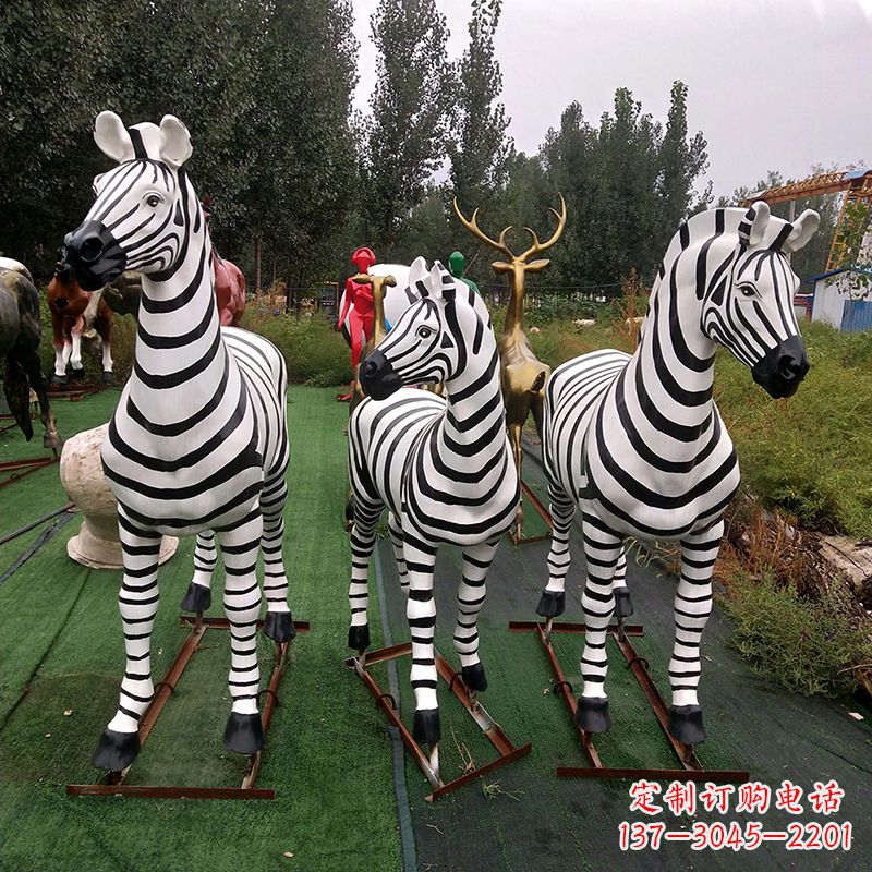 甘肃斑马玻璃钢仿真雕塑