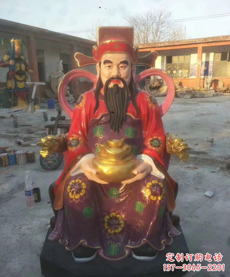 甘肃玻璃钢彩绘财神