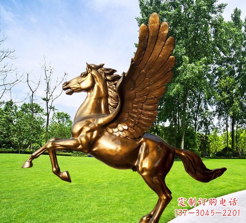 甘肃玻璃钢仿铜动物马雕塑精美的艺术品