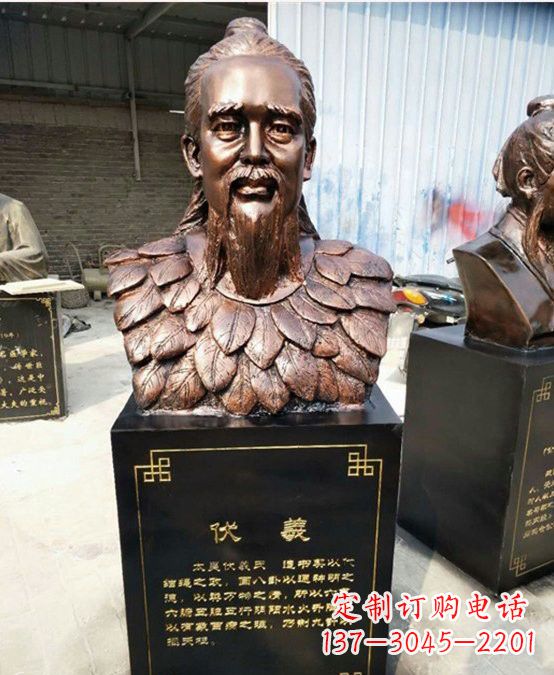 甘肃玻璃钢雕刻伏羲头像