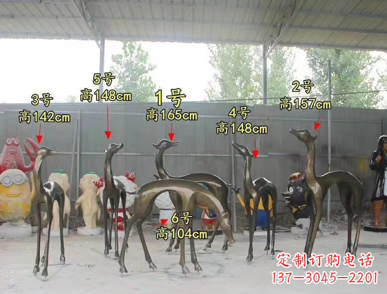甘肃玻璃钢仿铜小鹿雕塑精美绝伦