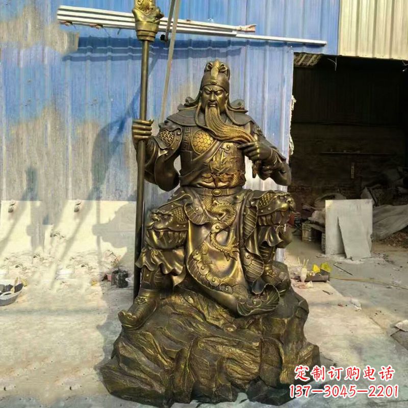 甘肃玻璃钢制作的关羽雕塑