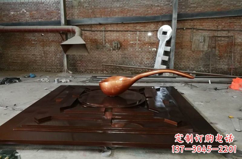 甘肃玻璃钢仿铜司南雕塑精美装点城市的灵魂