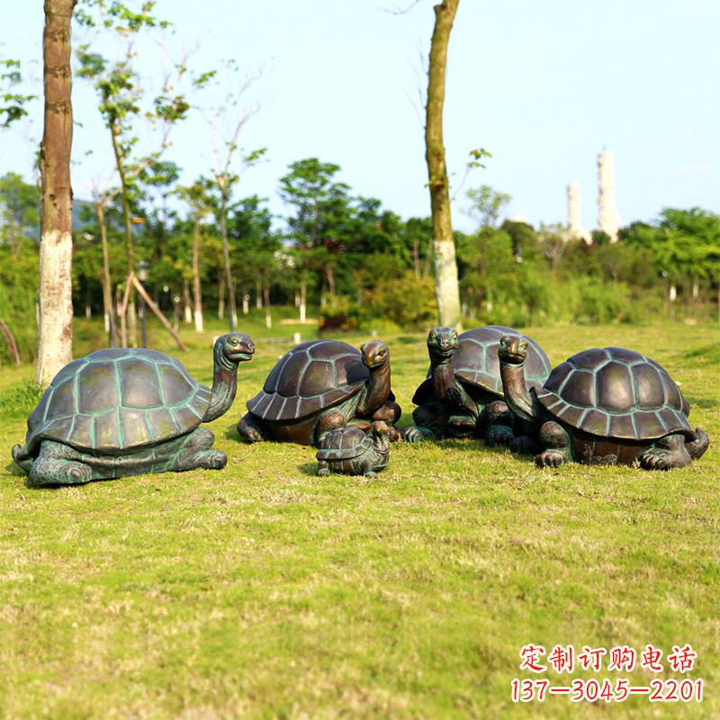甘肃玻璃钢乌龟雕塑——景观艺术的精美之作