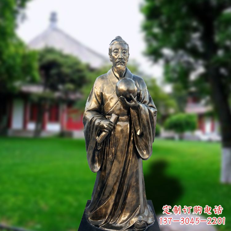 甘肃玻璃钢仿铜雕塑——纪念东汉时期著名天文学家张衡