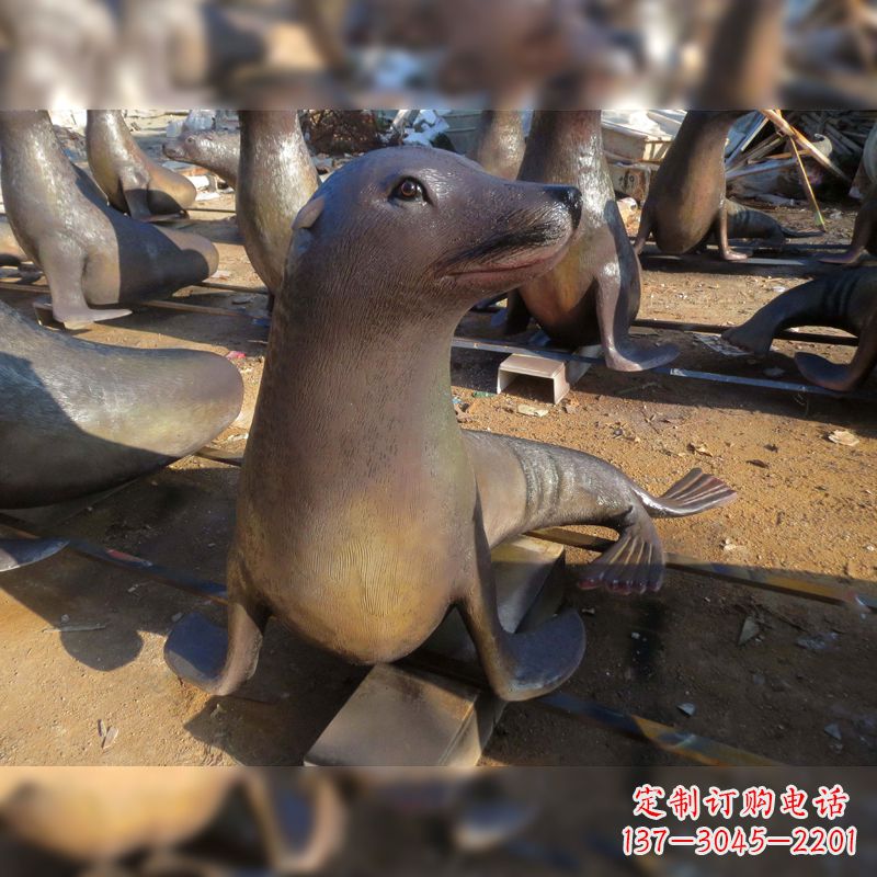 甘肃玻璃钢海豹雕塑——精美的艺术品