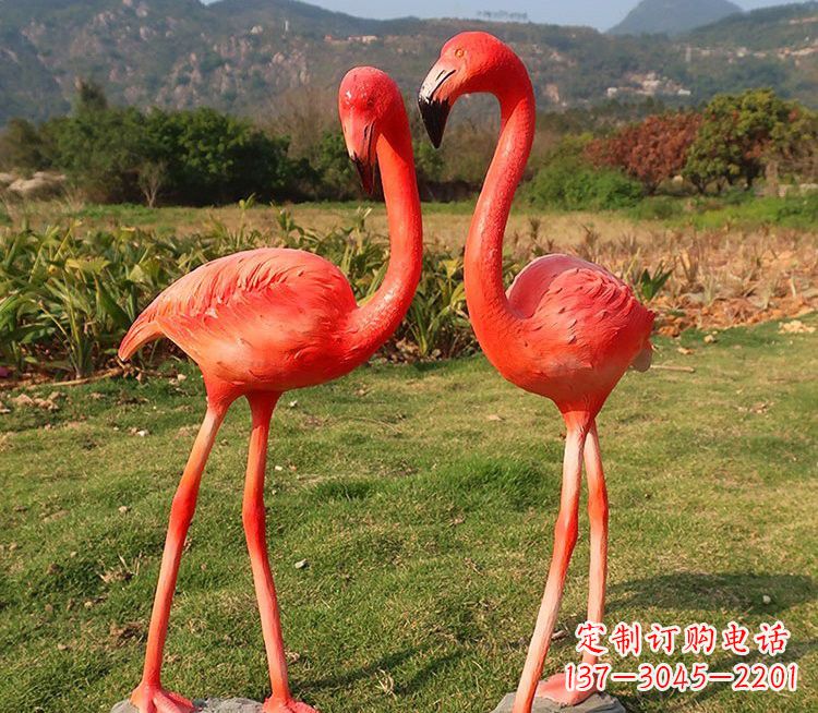 甘肃玻璃钢仿真火烈鸟雕塑极致精细的艺术品