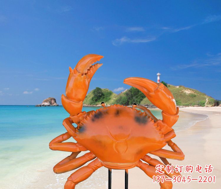 甘肃玻璃钢螃蟹雕塑