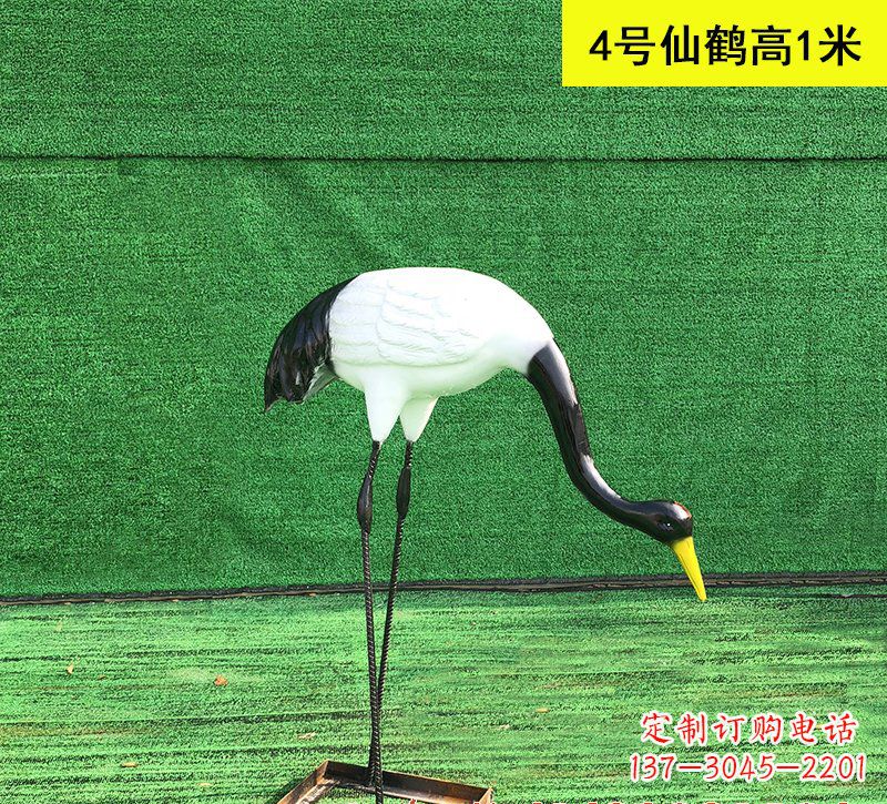 甘肃仙鹤玻璃钢雕塑