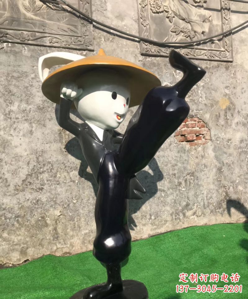 甘肃玻璃钢兔子雕塑精美绝伦