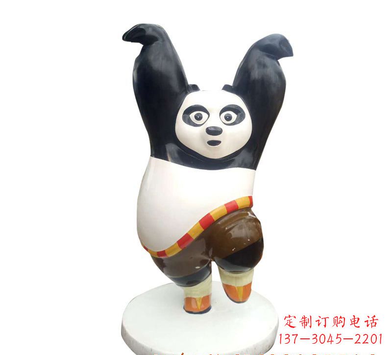 甘肃玻璃钢制熊猫雕塑精致细腻的艺术品