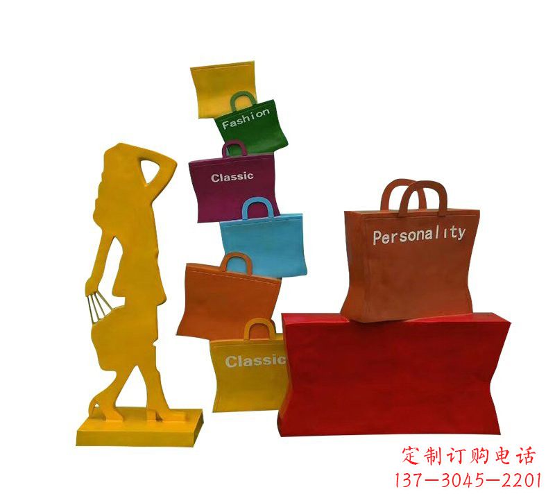 甘肃玻璃钢购物袋雕塑——极致艺术